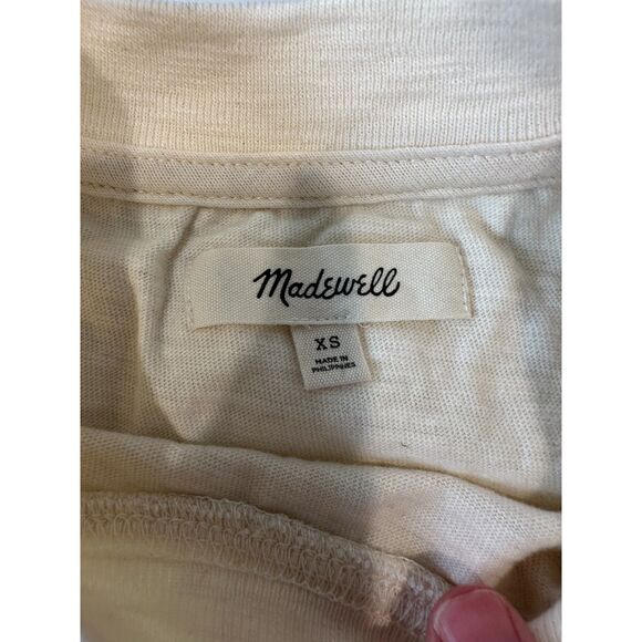 Madewell Island Getaway Graphic Everyday Crop T-shirt Ivory Size XS - Picture 5 of 5
